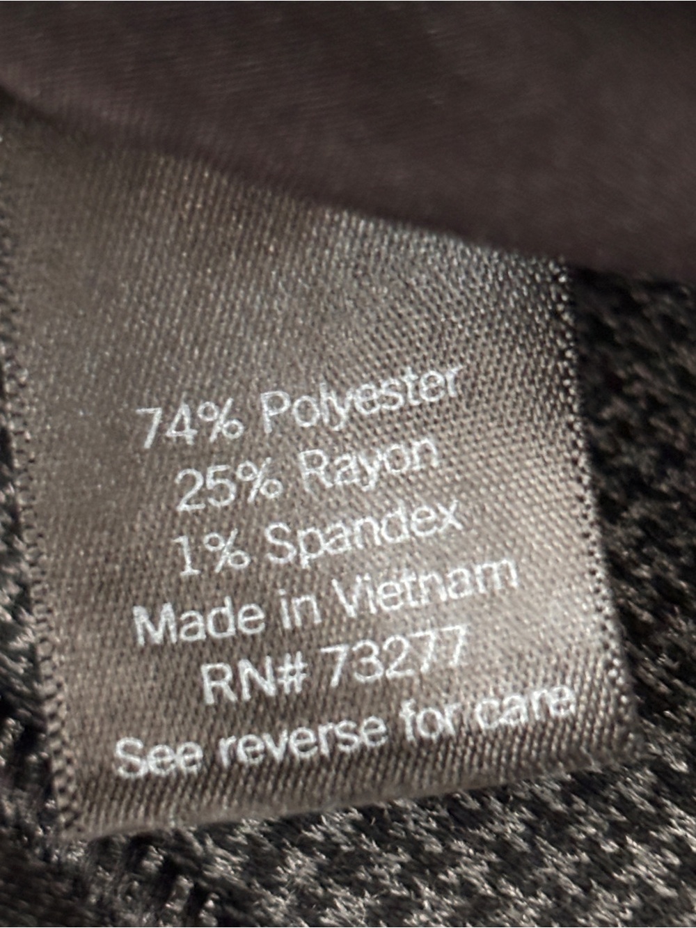 NWT Simply Vera Wang Sz XL Houndstooth Career Pants Medium Gray Black Stretch - Picture 11 of 12